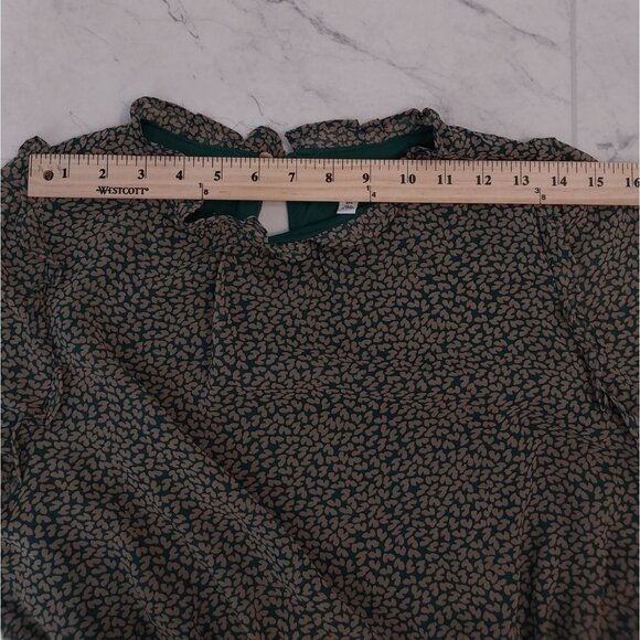 &Merci Ruffle Neck Long Sleeve Pocket Dress All Over Print Sz M - Picture 15 of 15